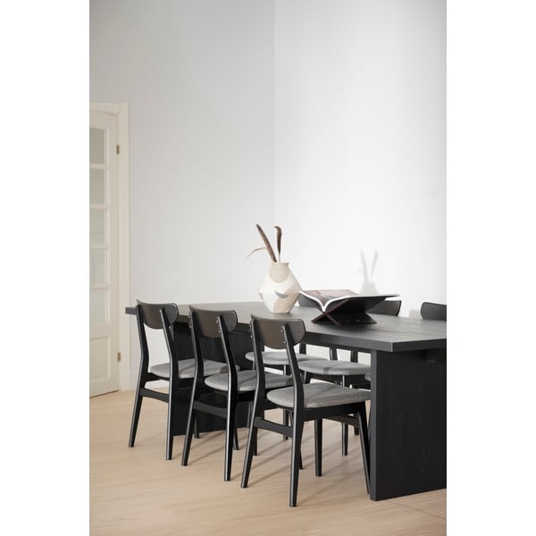 Черни трапезни столове в комплект от 2 броя Rodham - Rowico-image-2