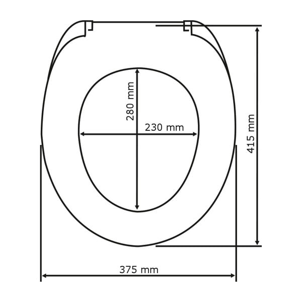 Тъмносиня тоалетна седалка с лесно затваряне , 44,5 x 37,5 cm Samos - Wenko-image-3