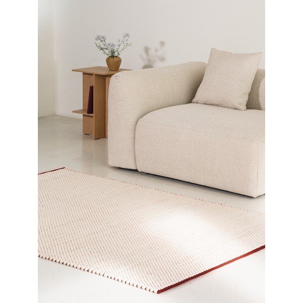 Червена/бежова ръчно изработена вълнена пътека 80x170 cm Lenu – noo.ma-image-3