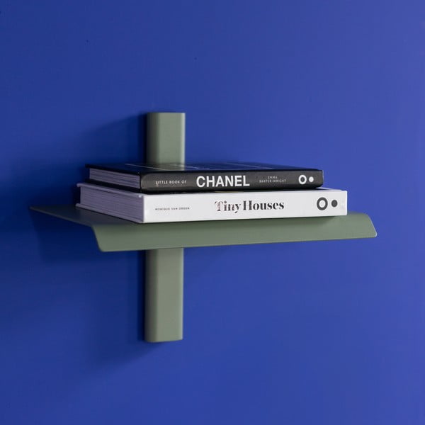 Сиво-зелен метален стенен рафт 28 cm Hola – Spinder Design-image-1