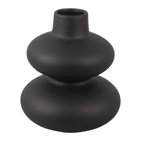 Черна керамична ваза Karlsson Circles, височина 19,4 cm - PT LIVING
