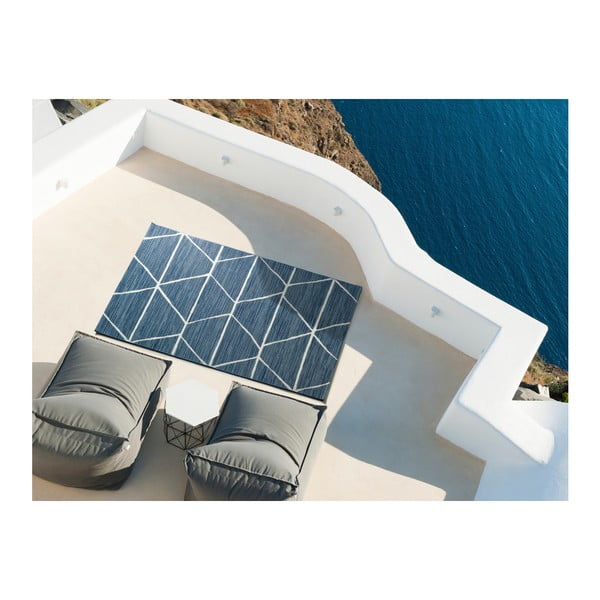 Син външен килим Geo, 60 x 110 cm Elba - Universal-image-2