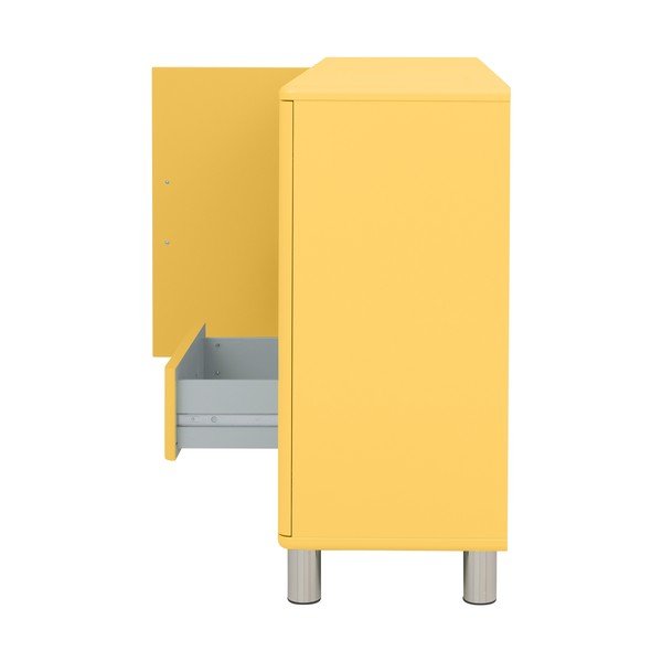 Жълт нисък скрин 146x92 cm Malibu - Tenzo-image-3