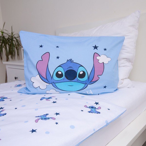 Синьо  памучно детско спално бельо 100x135 cm Lilo & Stitch "Clouds" – Jerry Fabrics-image-4