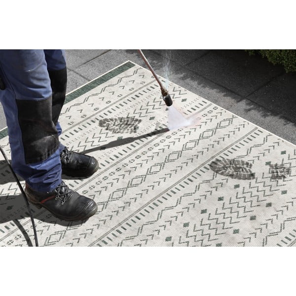 Зелен и кремав килим за открито , 80 x 250 cm Kuba - NORTHRUGS-image-1