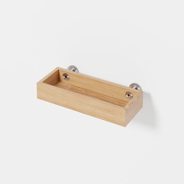 Стенен рафт за баня от дъбова дървесина Yoku - Wireworks-image-1