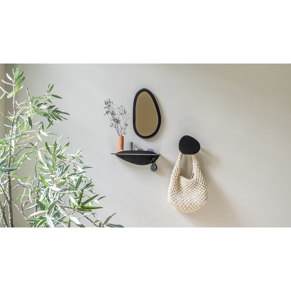 Черен метален стенен рафт 34 cm Pipa – Spinder Design-image-3