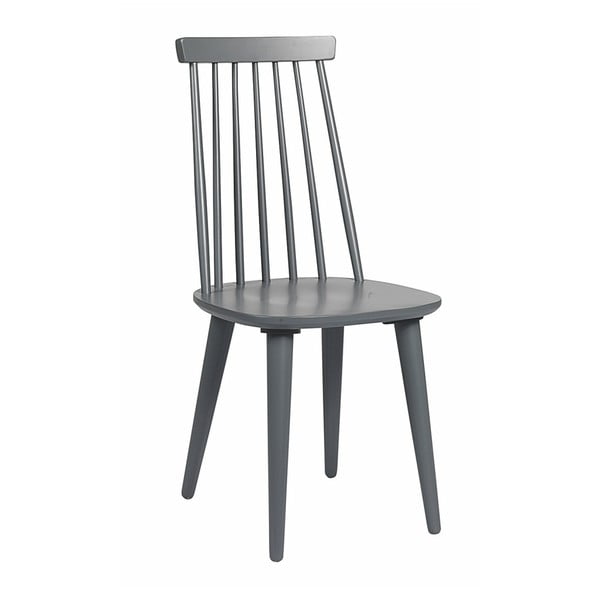 Сив трапезен стол от каучуково дърво Lotta - Rowico