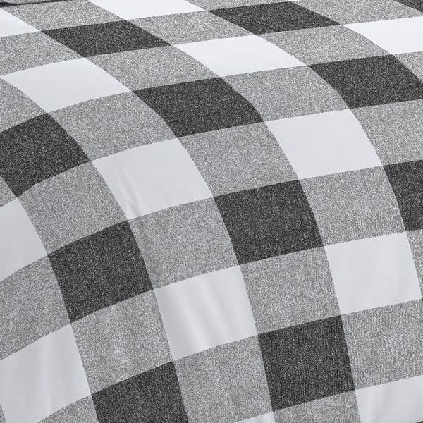 Бяло-сиво спално бельо 200x135 cm Bold Check - Cloudsoft-image-3