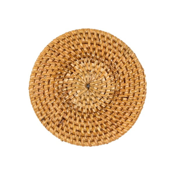 Ратанови подложки в комплект 6 бр. със стойка в тъмно естествен цвят – Tiseco Home Studio-image-1