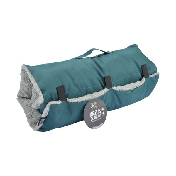 Синьо  детско креватче за пътуване за куче от шерпа 80x50 cm Essentiel – Love Story