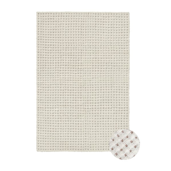 Ръчно изработен вълнен килим подходящ за пране в цвят слонова кост 170x240 cm Unexpected Wool – Lorena Canals