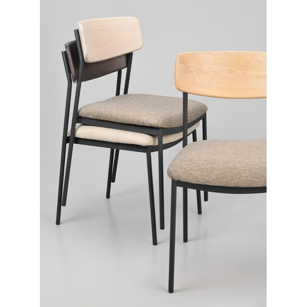 Трапезни столове в бежов и естествен цвят в комплект от 2 бр. Maymont – Rowico-image-2