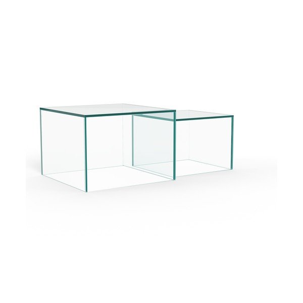 Стъклени масички за кафе в комплект 2 бр. 50x50 cm Dice – Actona-image-4