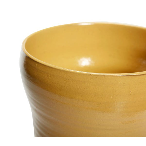 Комплект от 2 жълти керамични саксии Tina - Hübsch-image-2