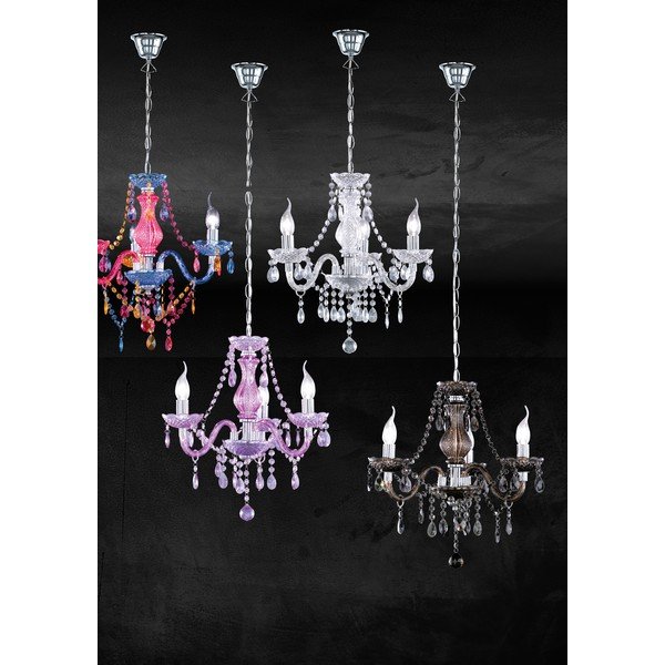 Метално висящо осветително тяло с абажур от акрилно стъкло ø 46 cm Lüster – Reality-image-3