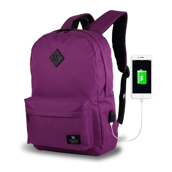 Лилава раница с USB порт My Valice SPECTA Smart Bag - Myvalice