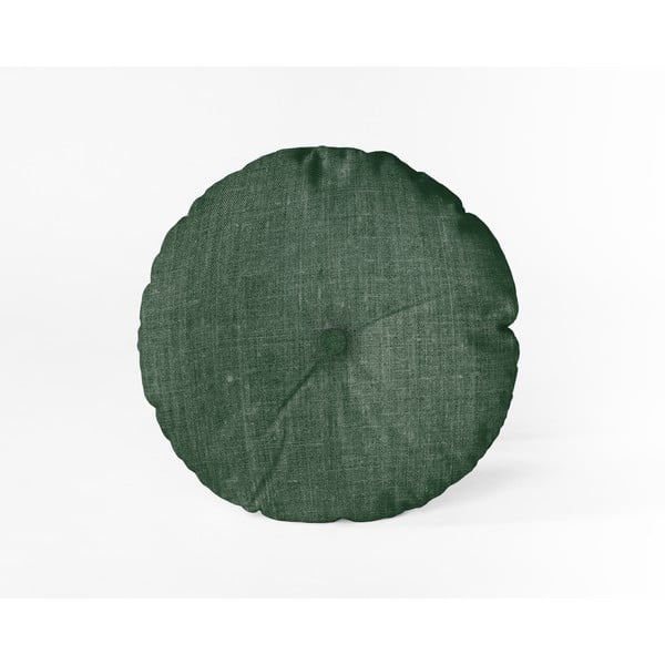 Възглавница Cojin Redondo Dark Green, ⌀ 45 cm - Really Nice Things