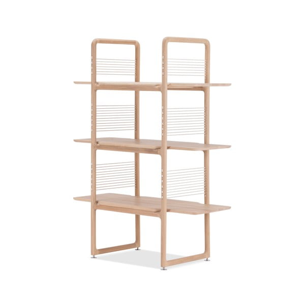 Библиотека за книги от масивна дъбова дървесина , височина 140 cm Muse - Gazzda-image-1