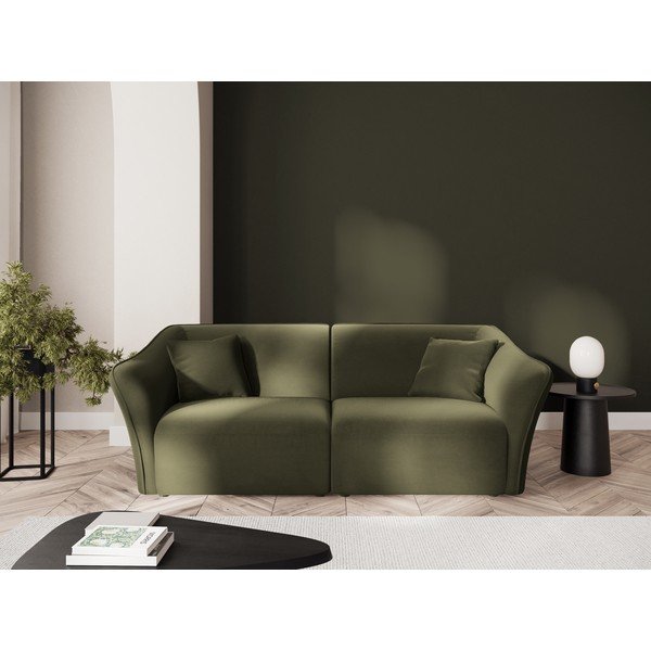 Зелен кадифен диван 206 cm Tokyo – Cosmopolitan Design-image-1