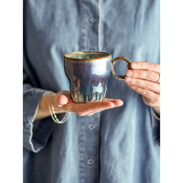 Сини глинени чаши в комплект от 4 бр. 300 ml Nigel – Bloomingville-image-1