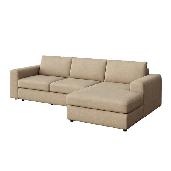 Светлокафяв кадифен ъглов диван (десен ъгъл) Baga – Rodier-image-2