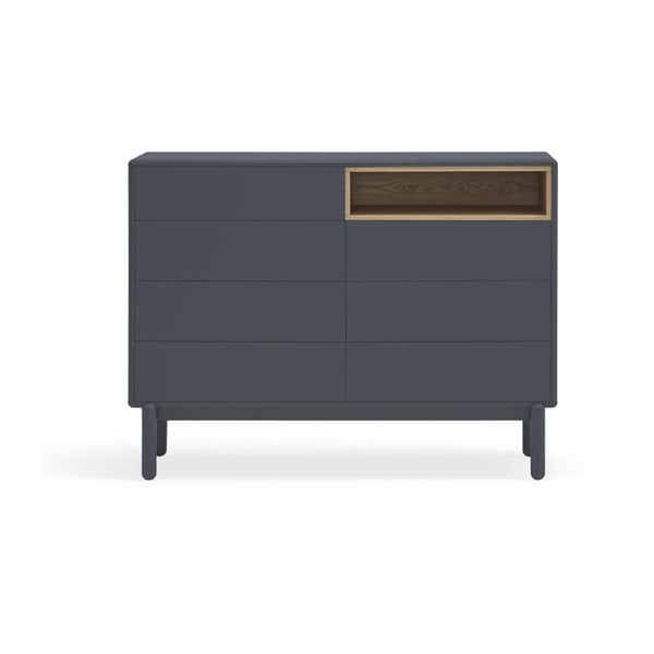 Тъмно сив нисък скрин 120x90 cm Corvo - Teulat