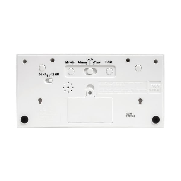 Бял цифров часовник с аларма Brick - LEGO®-image-1