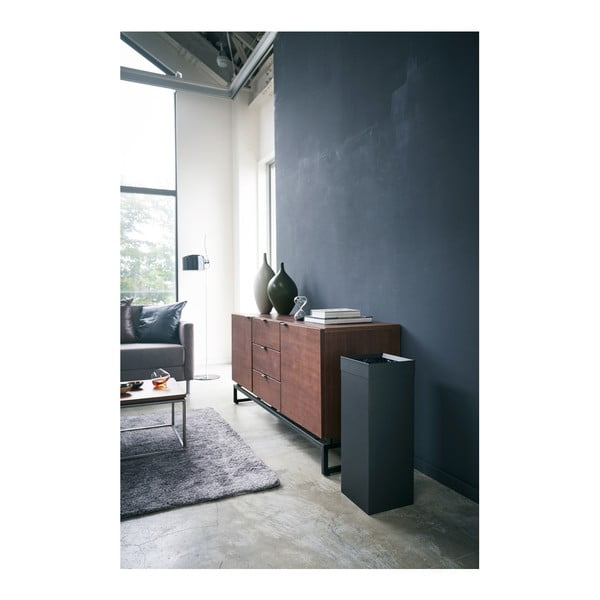 Черен метален контейнер за отпадъци 27 L Tall - YAMAZAKI-image-1