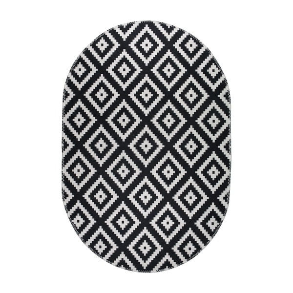 Черно-бял миещ се килим 60x100 cm - Vitaus