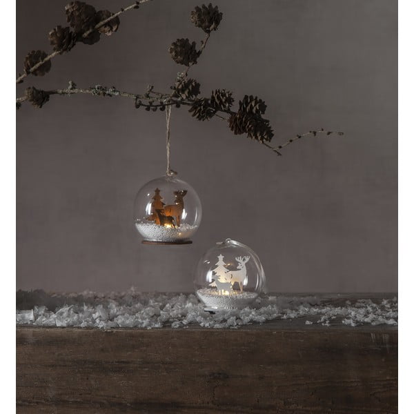 Коледна висяща LED светлинна декорация , ø 8 см Fauna - Star Trading-image-2