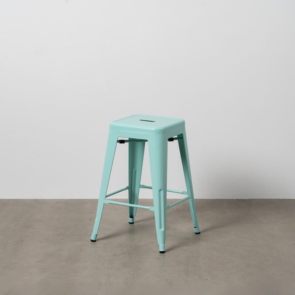 Тюркоазени метални бар столове в комплект 2 бр. (височина на седалката 61 cm) – Ixia-image-1