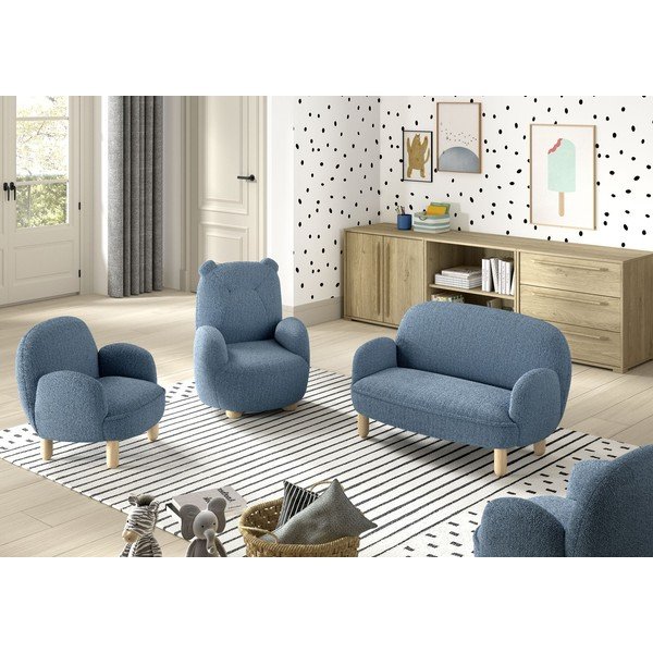 Бежов детски диван от букле 89 cm Rocky – Vipack-image-3