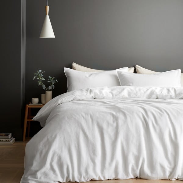 Бяло удължено спално бельо за двойно легло 230x220 cm Relaxed - Content by Terence Conran