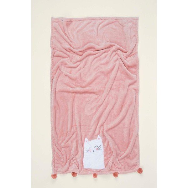 Розово памучно бебешко одеяло 75x120 cm Kitty - Mijolnir-image-1
