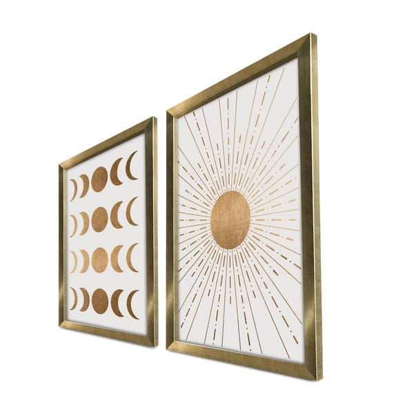 Картини в комплект 2 бр. 38x53 cm Moon & Sun – Wallity-image-2