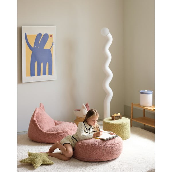 Розов детски пуф от букле Bear – Wigiwama-image-4