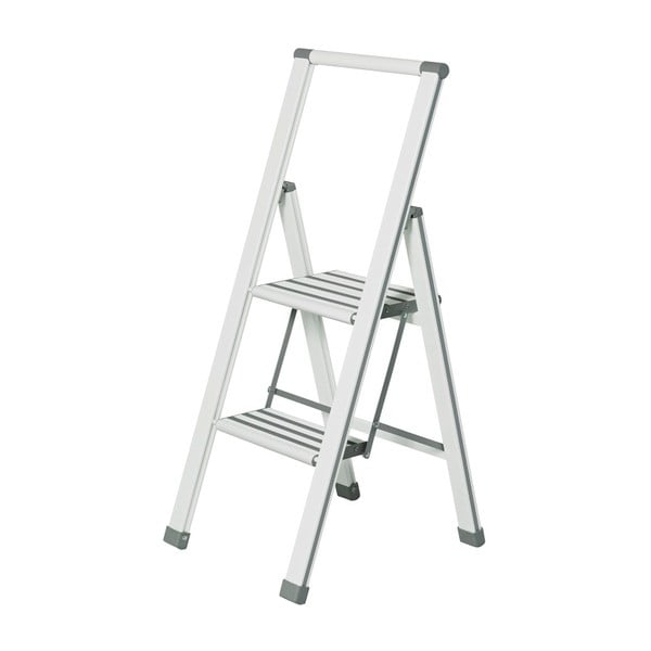 Бели сгъваеми стъпала Ladder Alu, височина 101 cm - Wenko