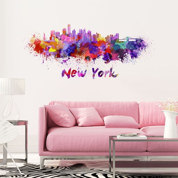 Стикери за стена Стикери за стена New York Design Watercolor, 60 x 140 cm - Ambiance