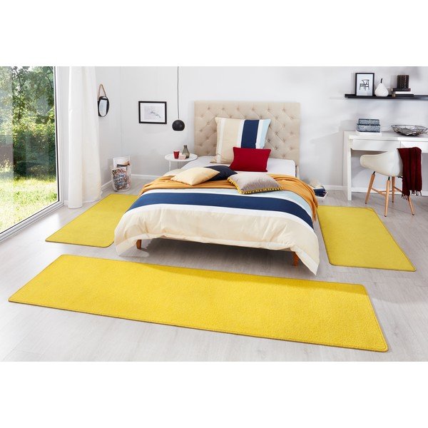 Комплект от 3 жълти бегача Fancy - Hanse Home-image-1