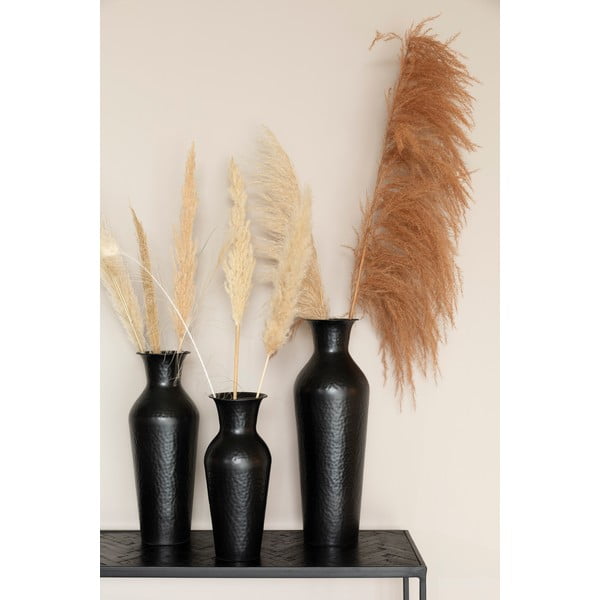 Черна стоманена висока ваза (височина 49 cm) Dunja – White Label-image-1