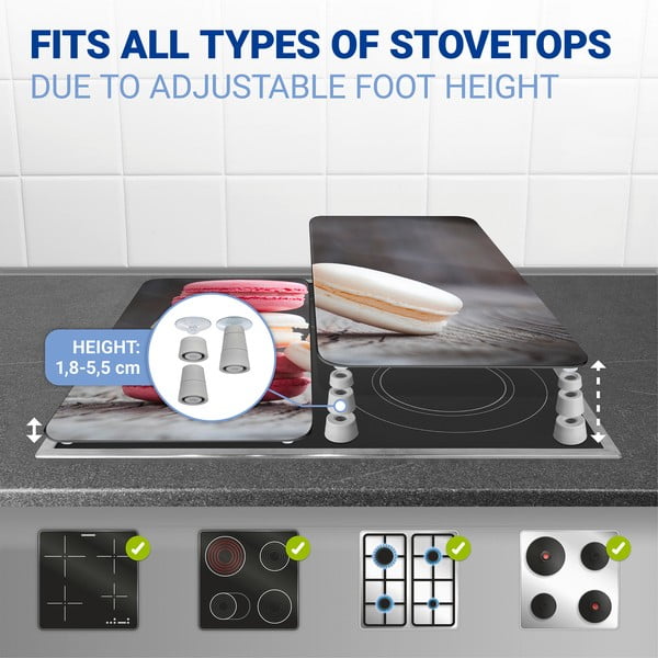 Комплект от 2 стъклени капака за печка , 52 x 30 cm Macarons - Wenko-image-3