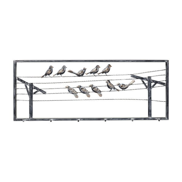 Метална закачалка за стена Bird On The Line, ширина 91 cm Birds on the Line - Kare Design