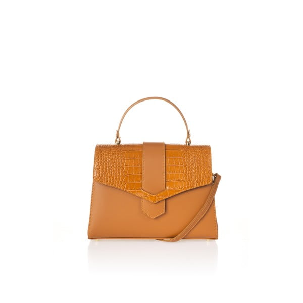 Оранжева кожена чанта Marta - Federica Bassi