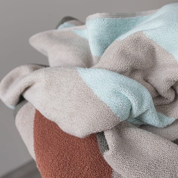 Хавлиена кърпа от органичен памук от тери в цвят мента 70x133 cm Diagonal – Mette Ditmer Denmark-image-3