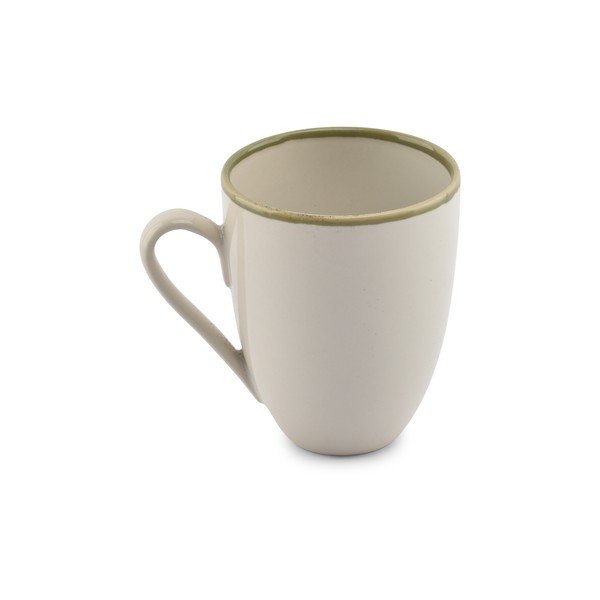 Зелена/кремава глинена чаша 350 ml Gravel – ONA-image-1