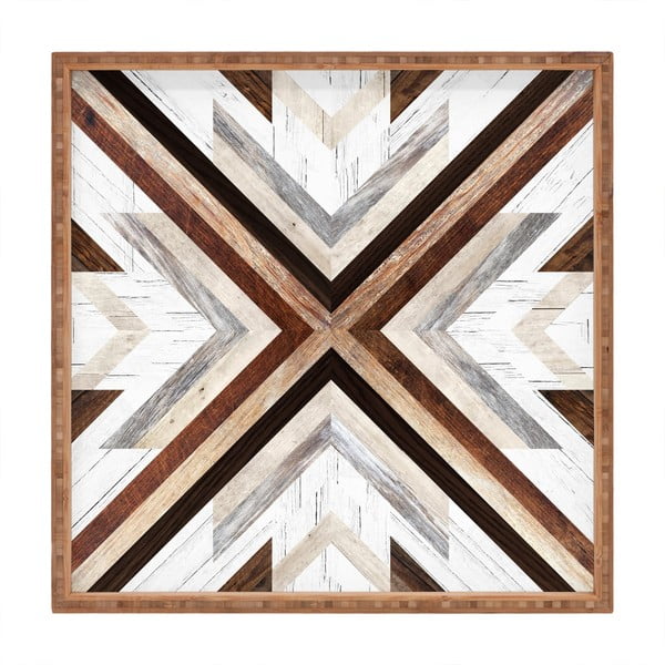 Дървена декоративна табла за сервиране Intarzia, 40 x 40 cm - Unknown