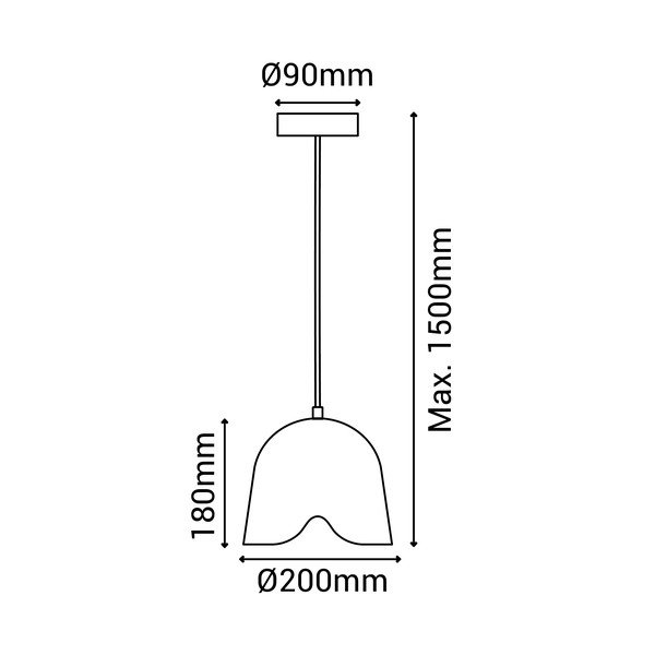 Бяло висящо осветително тяло, височина 150 cm Paris - SULION-image-4