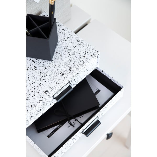Черно-бяла кутия за чекмеджета с 2 отделения Birger - Bigso Box of Sweden-image-3
