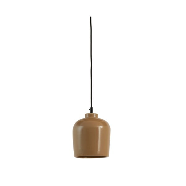 Кафява лампа за таван с керамичен абажур ø 18 cm Dena - Light & Living